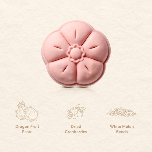 Multi Layer Mooncake - Dragon Fruit with Cranberry